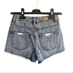 𝅺tobi Denim High Waisted Denim Shorts Blue 25